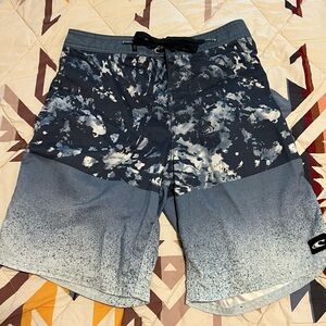 O'Neill Black and Blue Board Shorts Boys 12/26